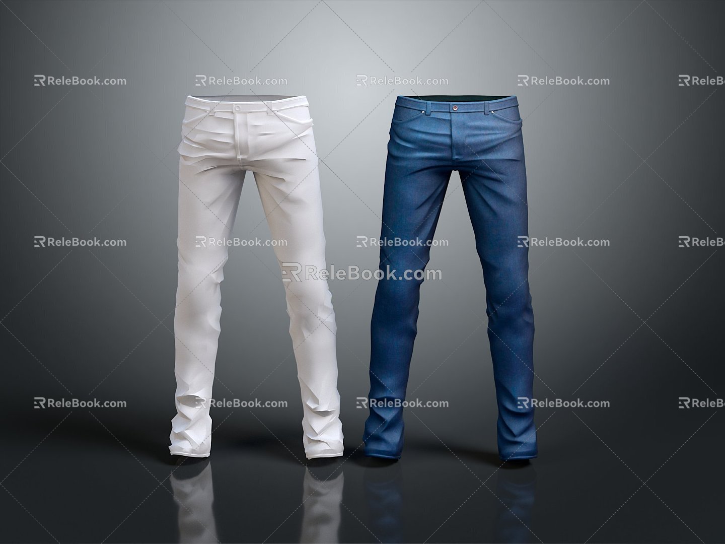 Jeans Casual Pants Denim Casual Pants Men's Pants Women's Pants Men's Pants Women's Pants 3d model