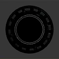 Modern Black Cylindrical Daily Electrical Appliance with Blue LED Light Rings and Circular Design