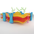 Modern Medical Device Molecular Structure Innovation With 3D Model And Protein Components 3d model