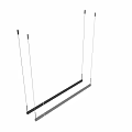 Modern Minimalist Linear Pendant Lights In White And Black Hanging Design
