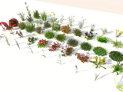 Modern plant outdoor flowers and plants combination 3d model Modern plant outdoor flowers and plants combination 3d model