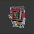 Vintage Red Green Vending Machine Model Equipment With The Alegory Sign