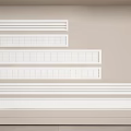 Multiple White Air Conditioner Vents Arranged on Beige Wall with Modern Design 3d model
