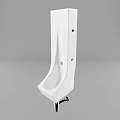 White Ceramic Urinal With Modern Sleek Design And Floor Standing Installation For Bathroom