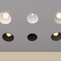 Ceiling Mounted Downlights and Spotlights in White and Black Design for Indoor Lighting