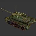 Detailed 3D Rendered Green Military Tank With Turret Gun Barrel And Tracks