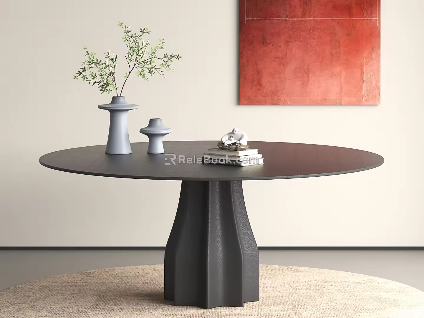 Modern table round table 3d model