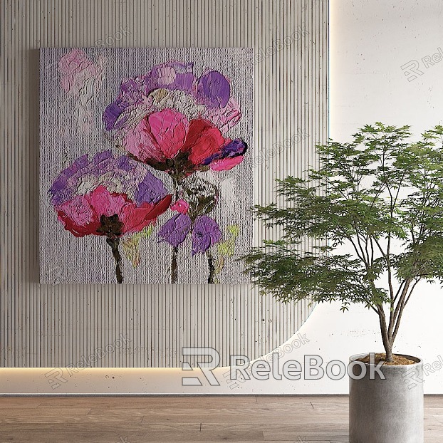 Modern plant painting decorative painting model