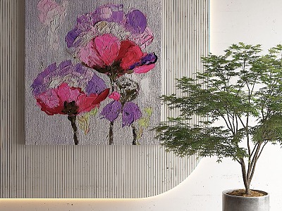 Modern plant painting decorative painting model