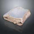 Rustic Natural Wood Stone Block With Rough Edges And Smooth Surface Texture