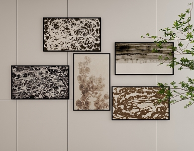 Modern Decorative Hanging Painting 3d model