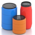 plastic bucket water tank chemical bucket paint bucket plastic bucket 3d model