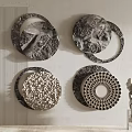 Modern Circular Wall Decor With Various Textures And Intricate Patterns 3d model