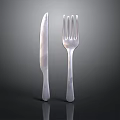 Stainless Steel Knife And Fork Modern Design Essential Tableware For Daily Dining Use 3d model