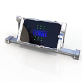 Modern Metal Electronic Device Stand With Blue VCD Screen And Green Dots