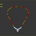 Elegant Gold Chain Necklace With V Shaped Design And Sparkling Diamond Pendant