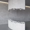 Broken wall partition crack wall crack wall partition fracture background wall entrance background foreground background wall 3d model