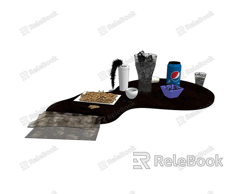 Modern Coke Tableware Food model