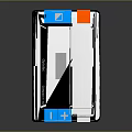 Sleek Black Portable Power Bank With Blue Yellow White Accents And Rechargeable Design