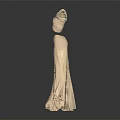 Elegant Beige Women's Two Piece Outfit With One Shoulder Top And Pleated Wide Leg Pants