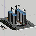 Construction Site With High Rise Buildings And Tower Cranes Under Urban Development