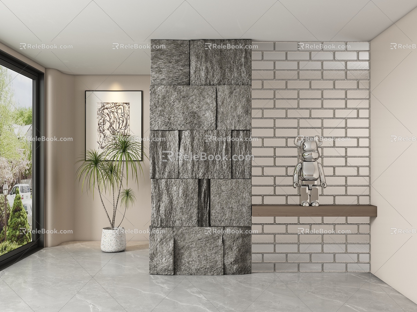 Light Luxury Entrance Away Partition model