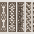 Chinese-style Pane Solid Wood Lattice Antique Door and Window Window Wood Lattice Screen Wood Carved Wood Grille 3d model