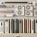 Modern Air Conditioning Air Conditioning Combination Vertical Inverter Air Conditioning Wall-mounted Air Conditioning Air Conditioning External 3d model