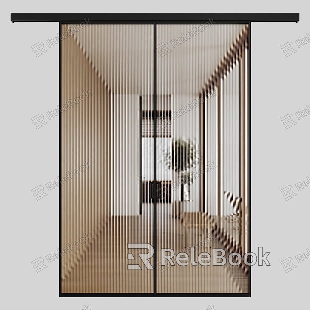 Changhong glass sliding door barn door upper rail door invisible track door kitchen sliding door balcony door model