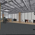 Modern Industrial Gym Spacious Workout Space With Treadmills Weight Machines And Natural Light From Windows
