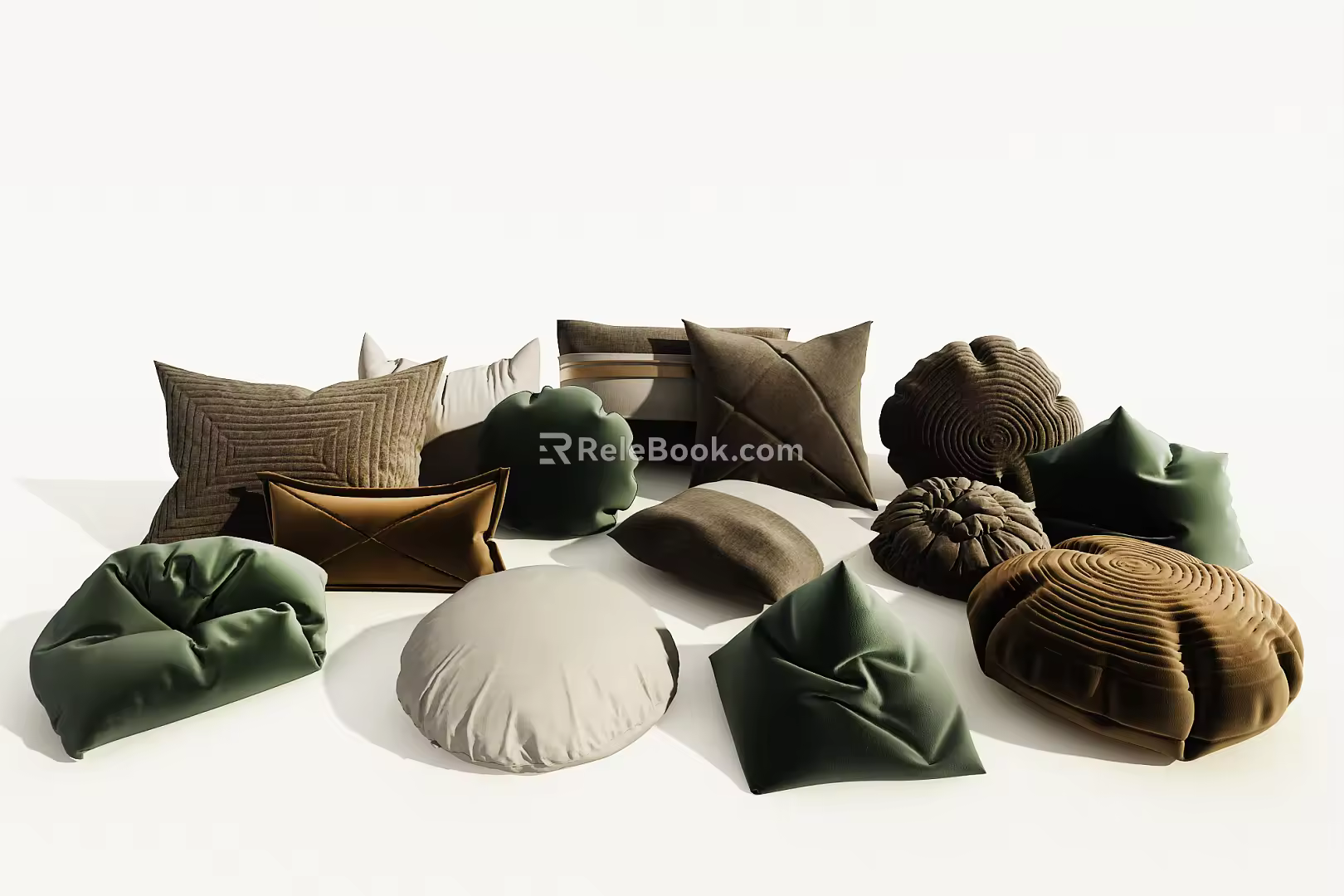 Modern pillow cushion combination 3d model