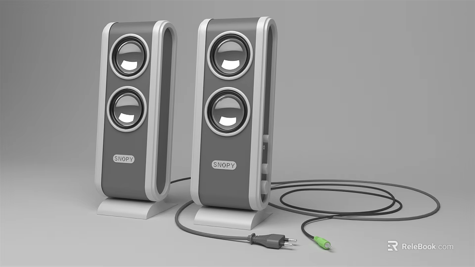 Edifier Desktop Speakers With Two Round Drivers And Wired Connection Design 3d model 