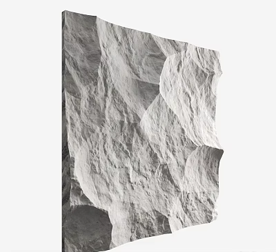 Modern Interior Background Wall Featuring Natural Stone Texture And Grey Tones 3d model