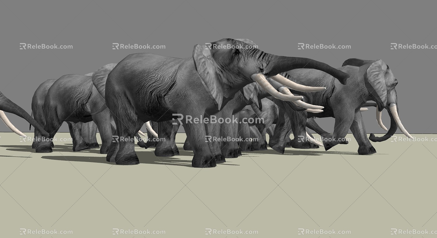 Modern Elephant Animals 3d model