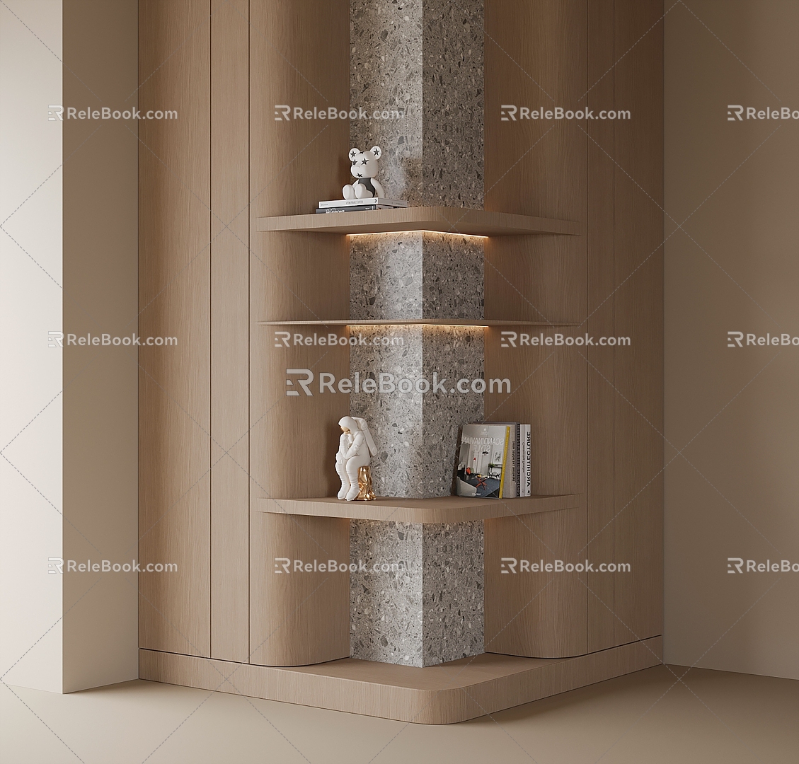 Modern Corner Decorative Cabinet Corner Cabinet 3d model