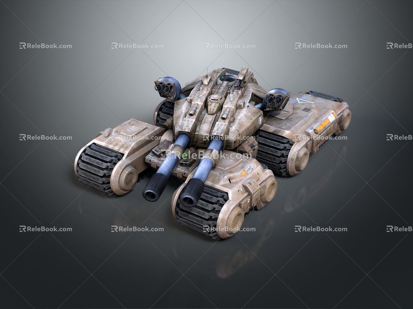 laser tower turret tank turret turntable 3d model