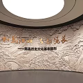 Elegant Lobby Interior With White Marble Reception Desk Wooden Panel Wall And Archway