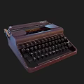 Vintage Royal Industrial Equipment with Dark Brown Keyboard and Classic Roller Design