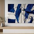 Modern abstract painting decorative painting 3d model