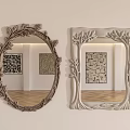 Naturalism Mirror Vine Man Mirror Tree Mirror 3d model