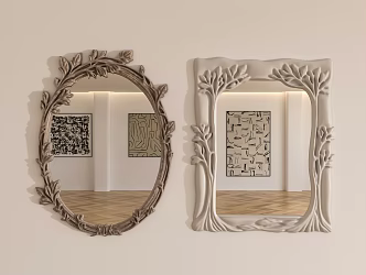 Naturalism Mirror Vine Man Mirror Tree Mirror 3d model