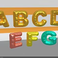 Colorful Inflatable Letters Gold Red Yellow Green Vibrant Design for Party Decoration