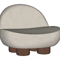 Quiet single sofa 3d model