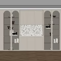 Elegant Luxury Kitchen Interior With Stylish Cabinets Decorative Wall And Lighting
