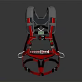 Red Commercial Safety Harness Equipment With Adjustable Straps For Professional Work Use