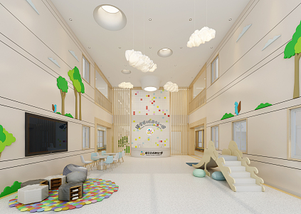 Nordic Kindergarten Hall Kindergarten 3d model