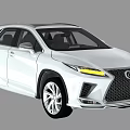 White Lexus SUV With Modern Design Yellow Headlights And Sleek Grille