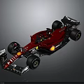 Red F1 Race Car With Shell Mission Winnow Logos And Streamlined Design