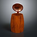 Wooden Storage Container with Shiny Copper Lid for Daily Home Organization