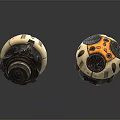 Modern Sci-Fi Devices Functional Filter Components Filter Components 3d model